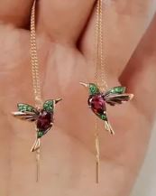 18k Gold Plated Bird Earrings