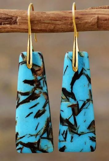 Emperor Stone Geometric Dangle Earrings