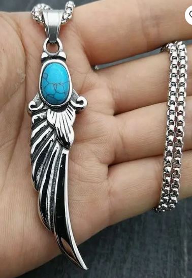 Turquoise Wings Pendant Necklace